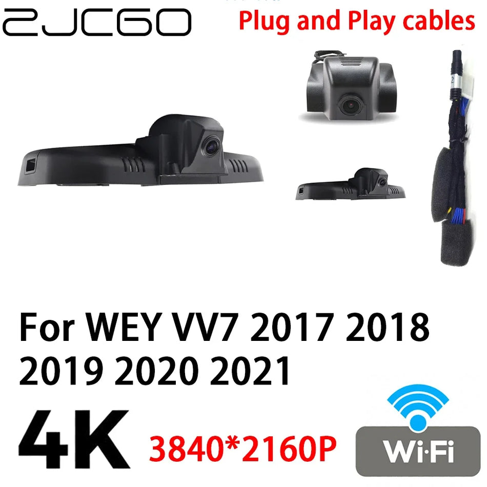 Car DVR Dash Cam 4K 2160P Video Recorder for WEY VV7