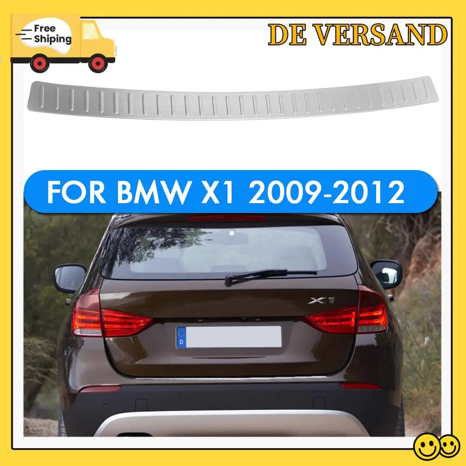 Rear Bumper Protector Stainless Steel for BMW X1 2009-2012, Waterproof Shield Guard