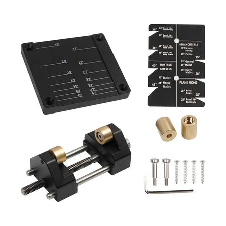 5/32" to 3" Chisel Honing Guide Adjustable Jig Guide Tool for Metal Wood Chisel Abrasive Sharp Fixed Angle Sharpener Kit by InterCyprus Trading Ltd