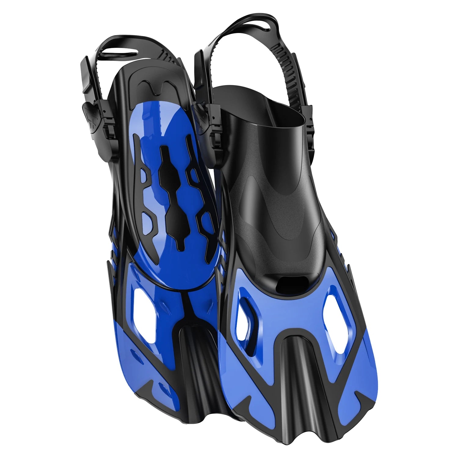 Snorkel Fins &ndash; Adjustable Open Heel Design for All Sizes Blue / S/M