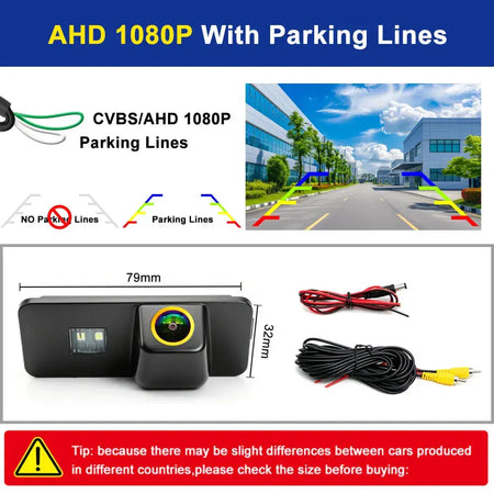 AHD 1080P Dynamic Track Rear View Camera Fit VW Magotan Golf7 Scirocco Phaeton Beetle Skoda Superb Dynamic Trajectory Waterproof by InterCyprus Trading Ltd