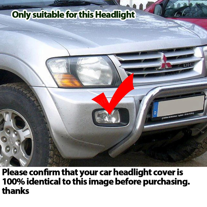 Kirkkaat ajovalojen linssikannet PP-kuorella Mitsubishi Pajero V73 V75 V77 99-06
