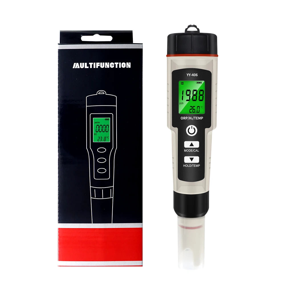 2 3 4 in 1 PH Meter ORP H2 Temp Tester &ndash; High Accuracy 3 in 1