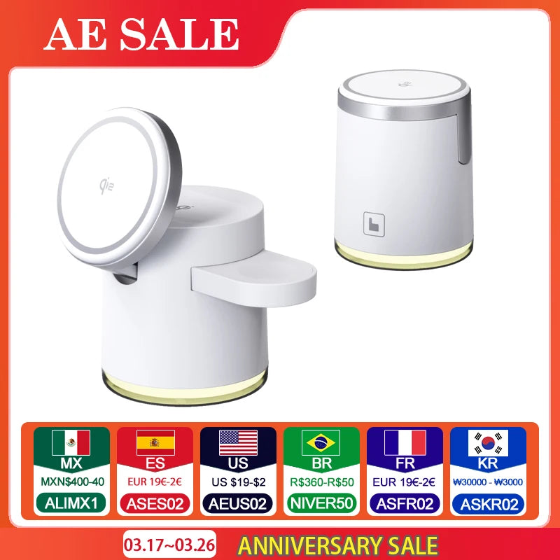 2025 New Qi2 Wireless Charger &ndash; 3-in-1 Fast Charging Station