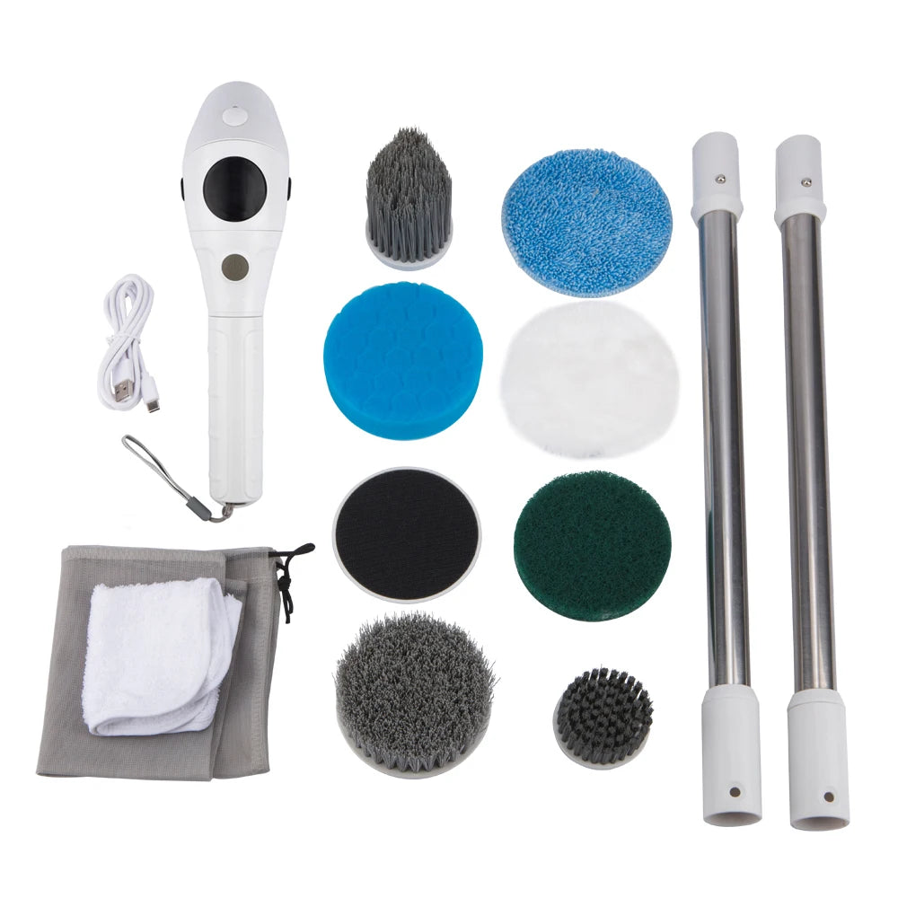 Electric Cleaning Brush 8 In 1 &ndash; 8 Replaceable Heads White