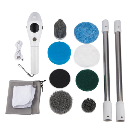 Electric Cleaning Brush 8 In 1 &ndash; 8 Replaceable Heads White