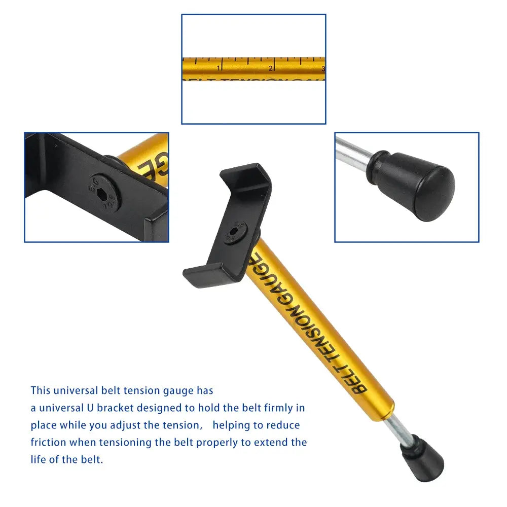 Belt Tension Gauge for Adjusting Belt Tension with 10-lbs Drive After Belt Replacement, Adjustment or Wheel Service by InterCyprus Trading Ltd