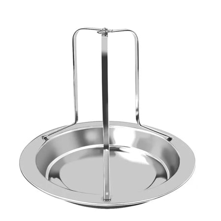 Detachable Stainless Steel Chicken Roaster for BBQ and Grilling Silver