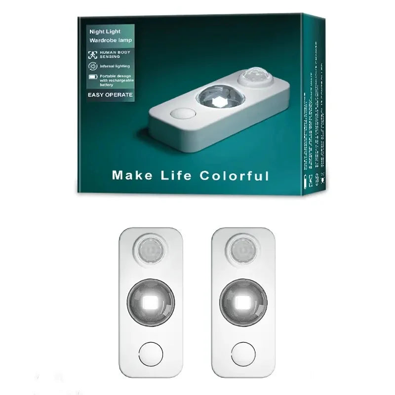 LED Motion Sensor Cabinet Lights &ndash; Motion Activated 2 PCS / Cold White