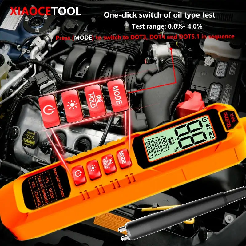 Xiaocetool 5 LED Brake Fluid Tester Pen DOT3 DOT4 DOT5.1