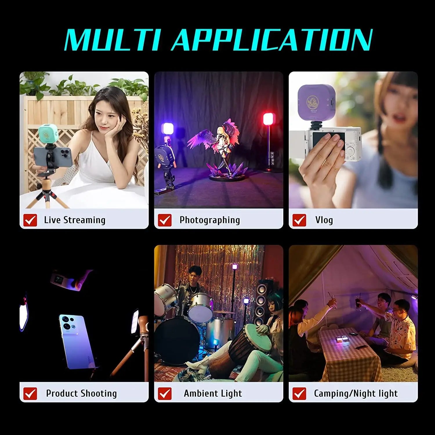 IFOOTAGE Adjustable Pocket Lights - Bi-Color 3200K-5600K