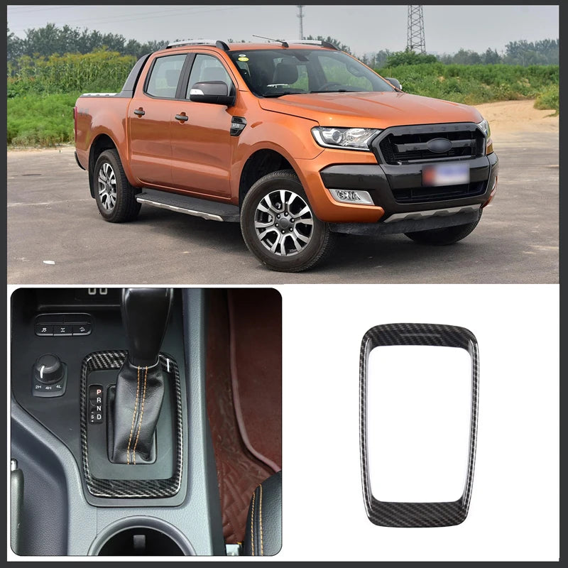 Ford Ranger 2015 2021 ABS Włókno Węglowe Osłona Konsoli Środkowej