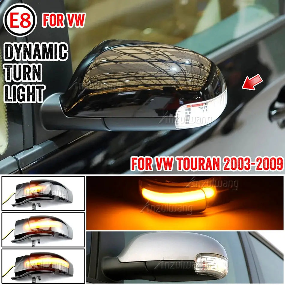 LED Dynamic Mirror Blinker Smoked Black Pair For VW Touran 1T1 1T2 by InterCyprus Trading Ltd