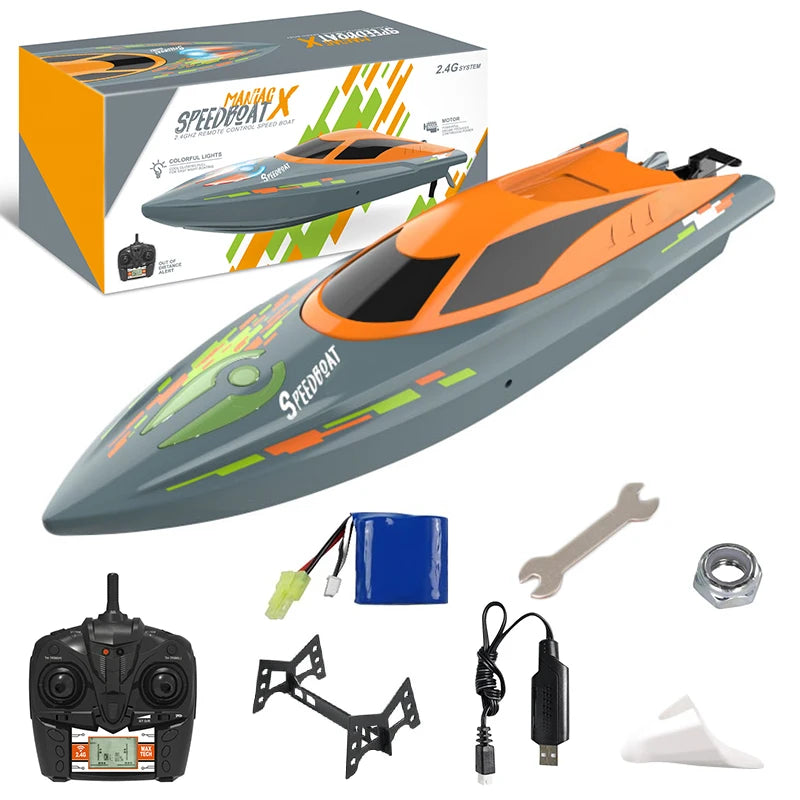 RC Racing Boat 25KMH High Speed 2.4GHz - Capsize Protection H122-GRAY