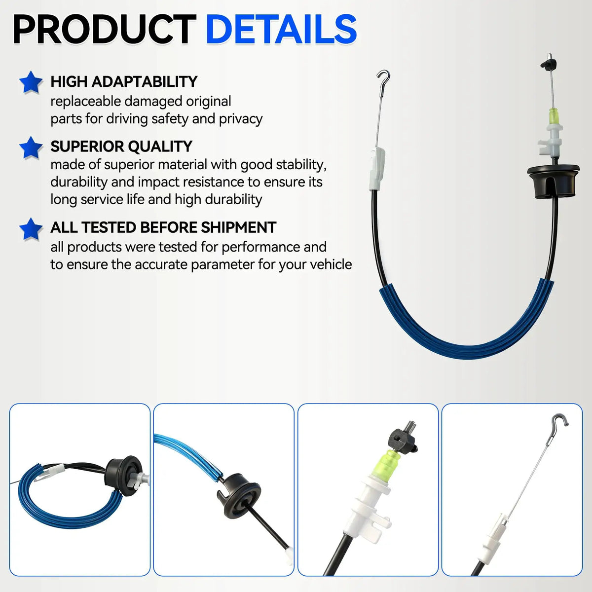 Front Door Lock Latch Actuator Release Cable for Audi A4 B8 S4 Avant Quattro A4Q A5 2009 2010 2011 2012 New 8K0837085 8K0837085A by InterCyprus Trading Ltd