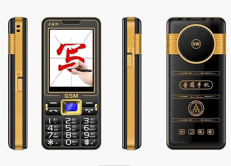 Large Push-Button Senior Phone 3.0 Display &ndash; One Key SOS Black / Standard