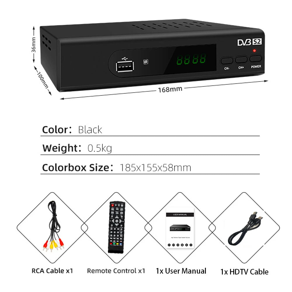 FTA DVB S2 MPEG H264 DVB-S2 HD Satellite Receiver Tv Decoder SAT