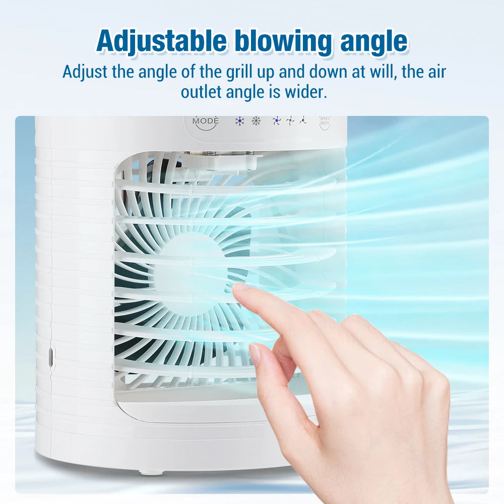 Portable USB Air Cooler Fan with Humidifier for Home &amp; Office