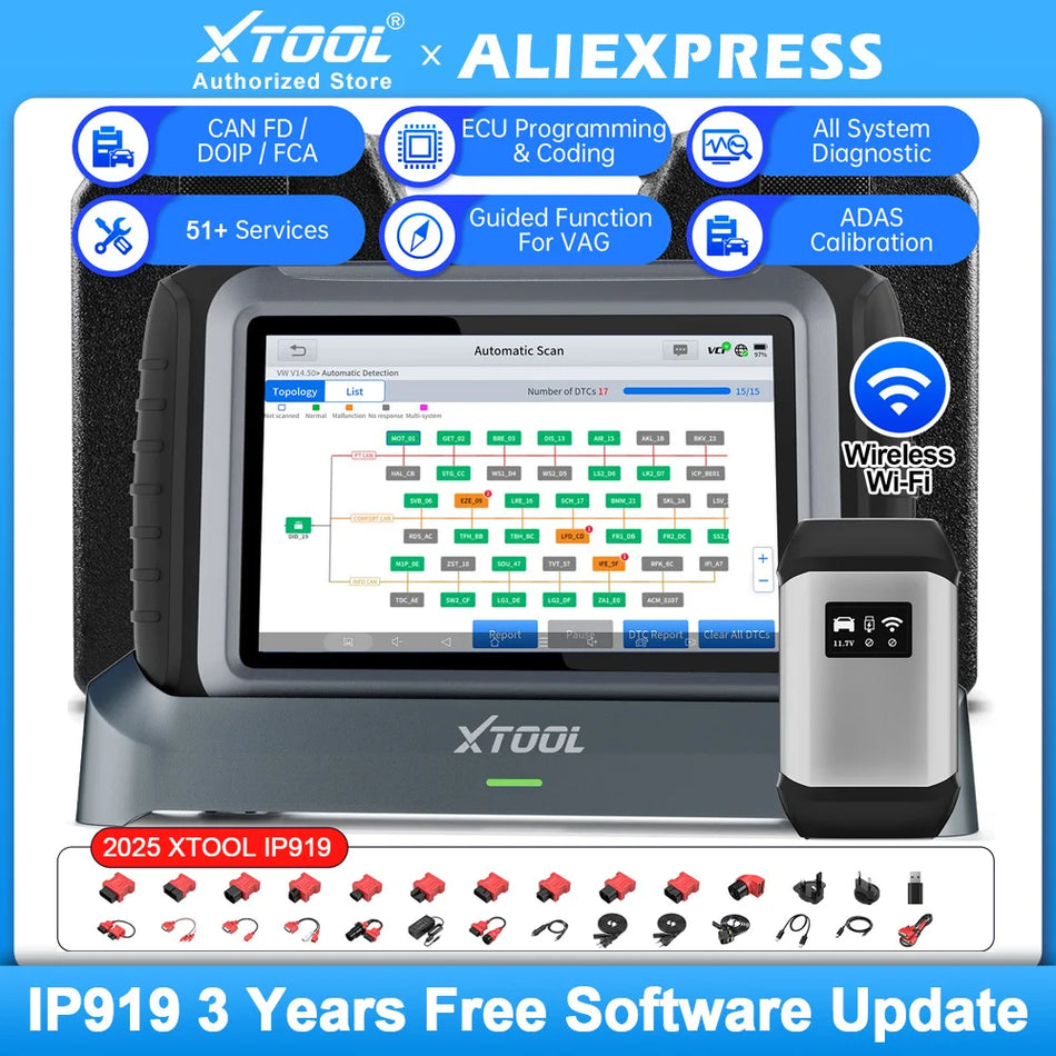 XTOOL InPlus IP919 Bluetooth Auto-Diagnosetool mit CAN FD DOIP ECU-Codierung