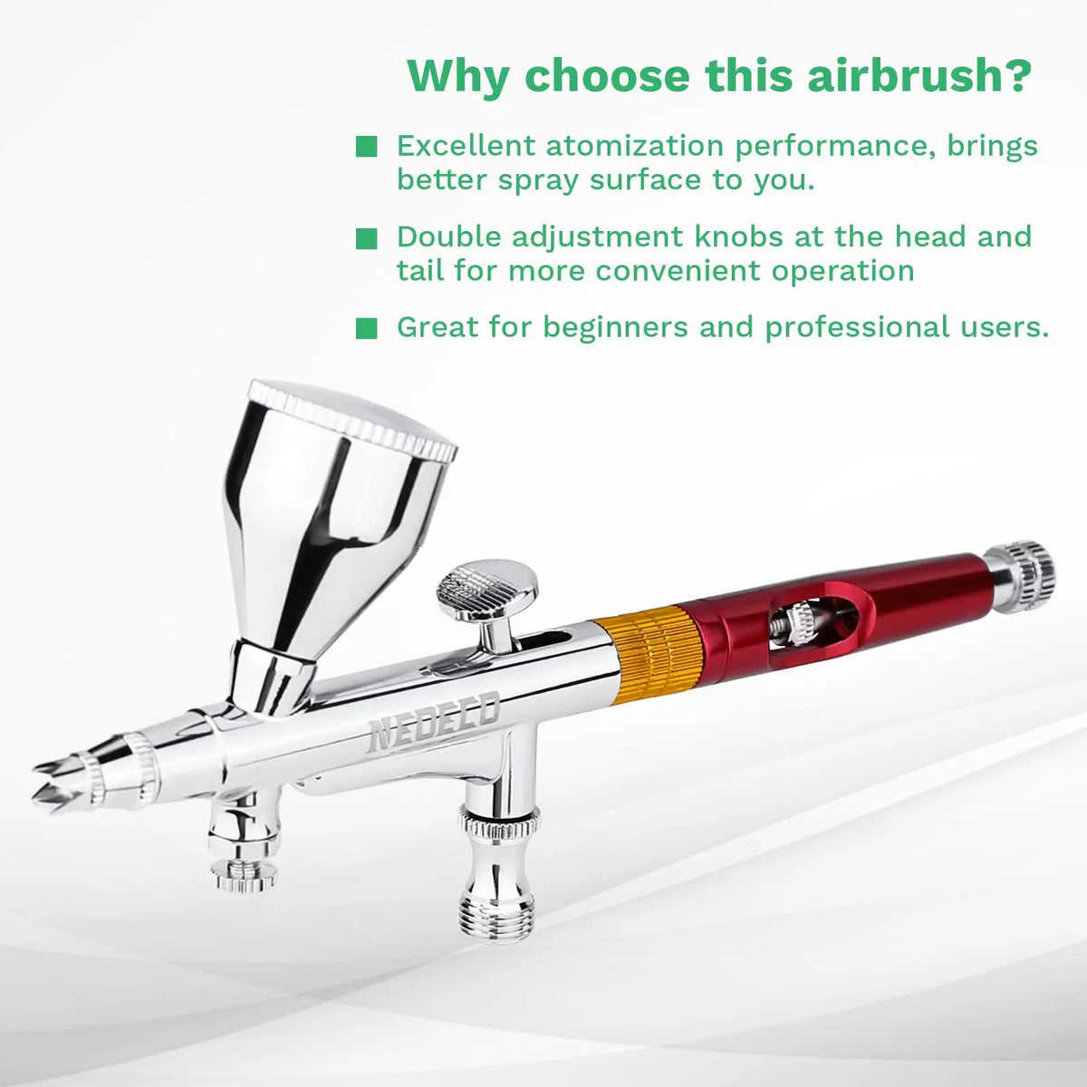 Dual-Action Airbrush Kit &ndash; 0.3mm Nozzle for Precise Spray