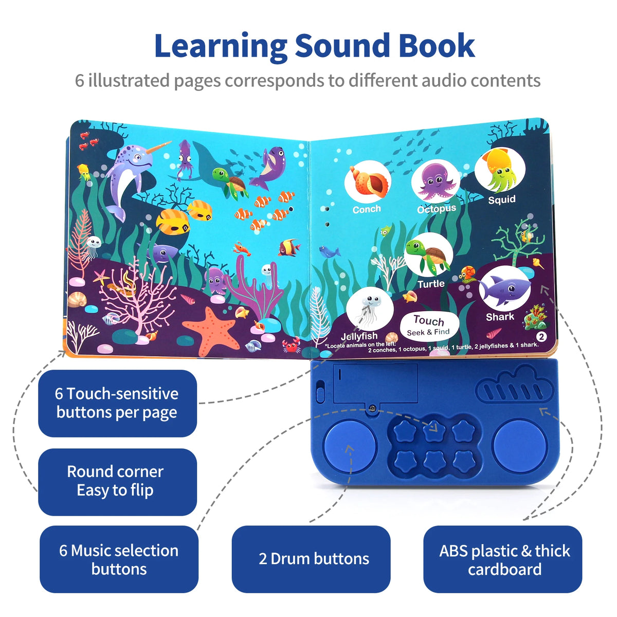 CoolPlay Kids Electronic Audio Books &ndash; Interactive Learning with Melody and Lights