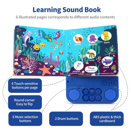 CoolPlay Kids Electronic Audio Books &ndash; Interactive Learning with Melody and Lights