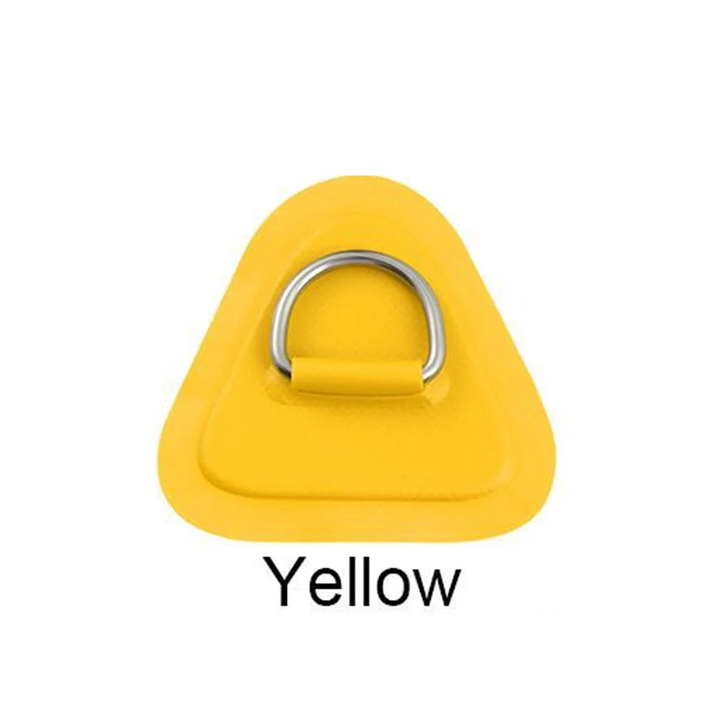 Surfboard D Ring Patch PVC Stainless Steel Triangle Anchor Point for Kayak Canoe Water Sports Rigging Multi-purpose Yellow