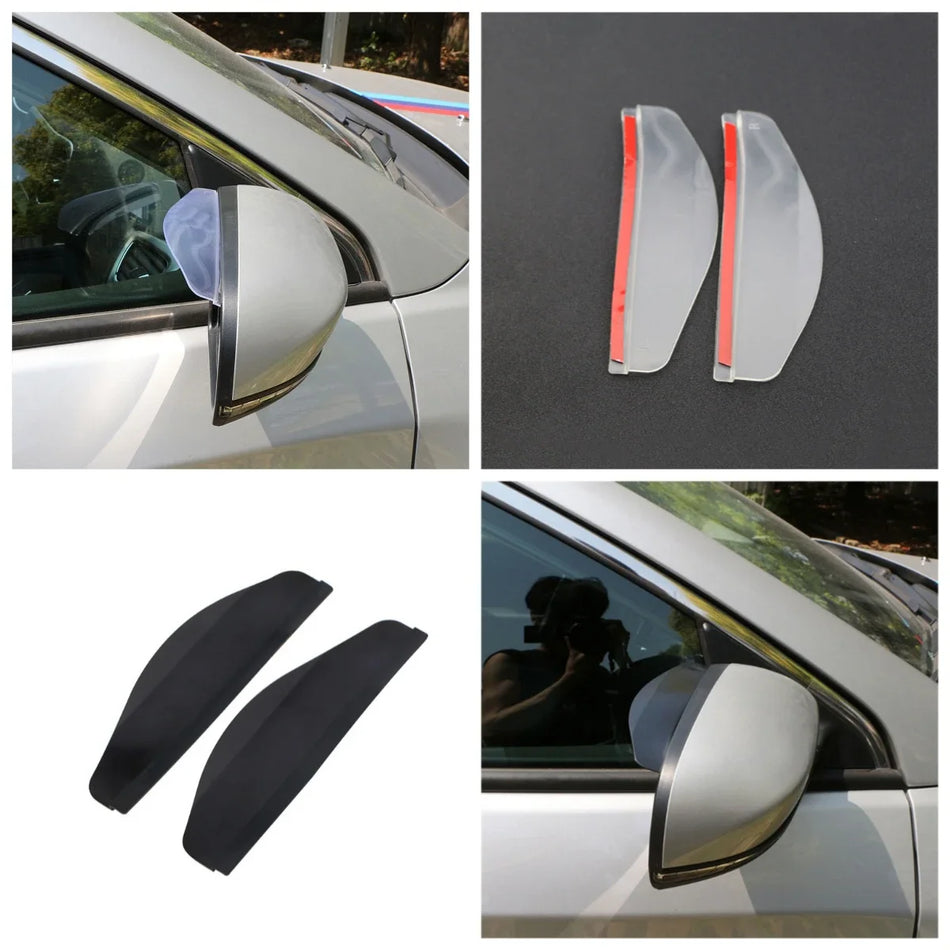 Anti-Glare Car Mirror Visor Guards with PVC, Rain Protection