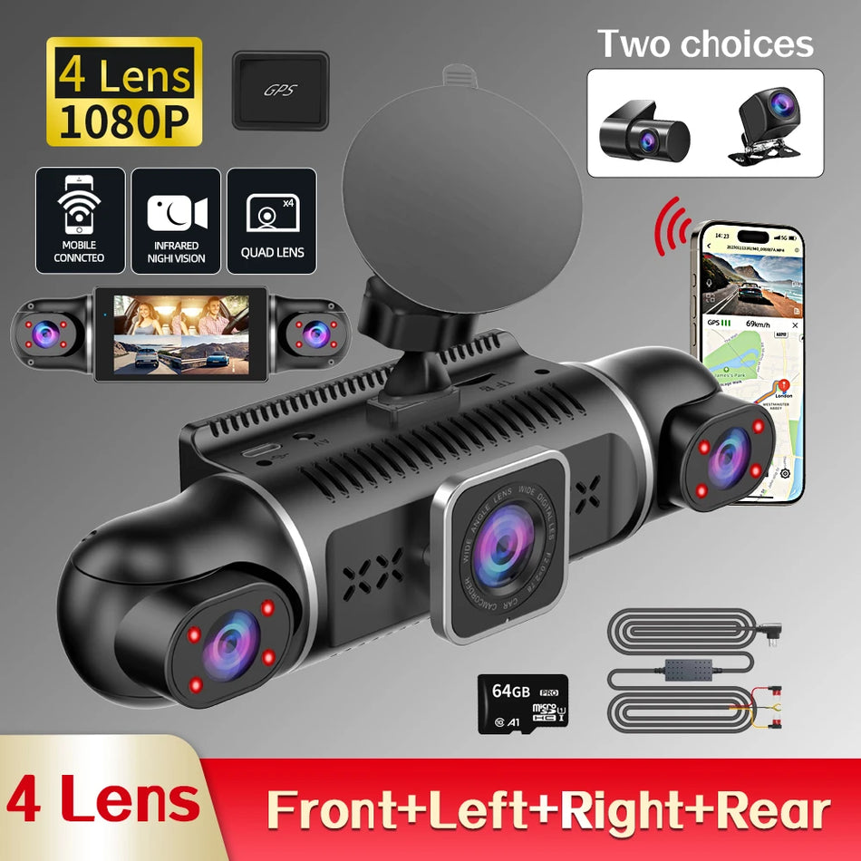 360&deg; Car DVR Dash Cam with WiFi GPS