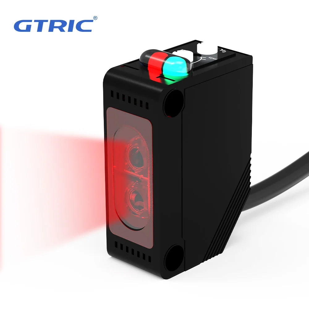 GTRIC E3Z-D61 Diffuse Reflection Photoelectric Sensor NPN PNP 12-24VDC Square Infrared Optical Switch Distance 30CM With Bracket