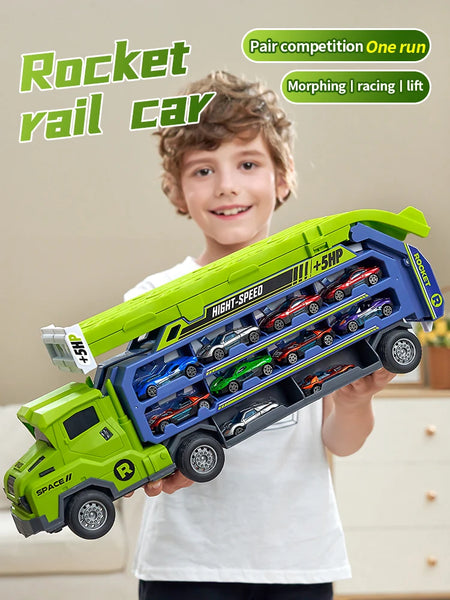 Coaster Type Racetrack Car with Rocket Lift - Fun for All Ages