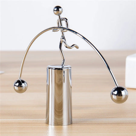 Kinetic Art Weightlifter Desk Toy for Stress Relief and Home Office Decor - Perfect Gift for Adults &amp; Kids