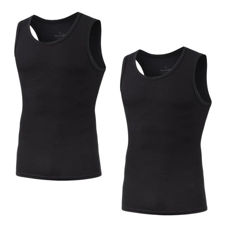 Men's Bamboo Fiber Compression Tank Tops - 2 Pack V01-2pcs-black / S / Pack of 2
