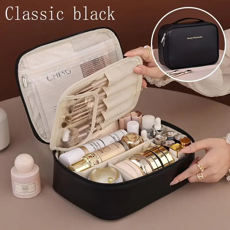 Large Capacity Waterproof Travel Cosmetic Bag with Divider