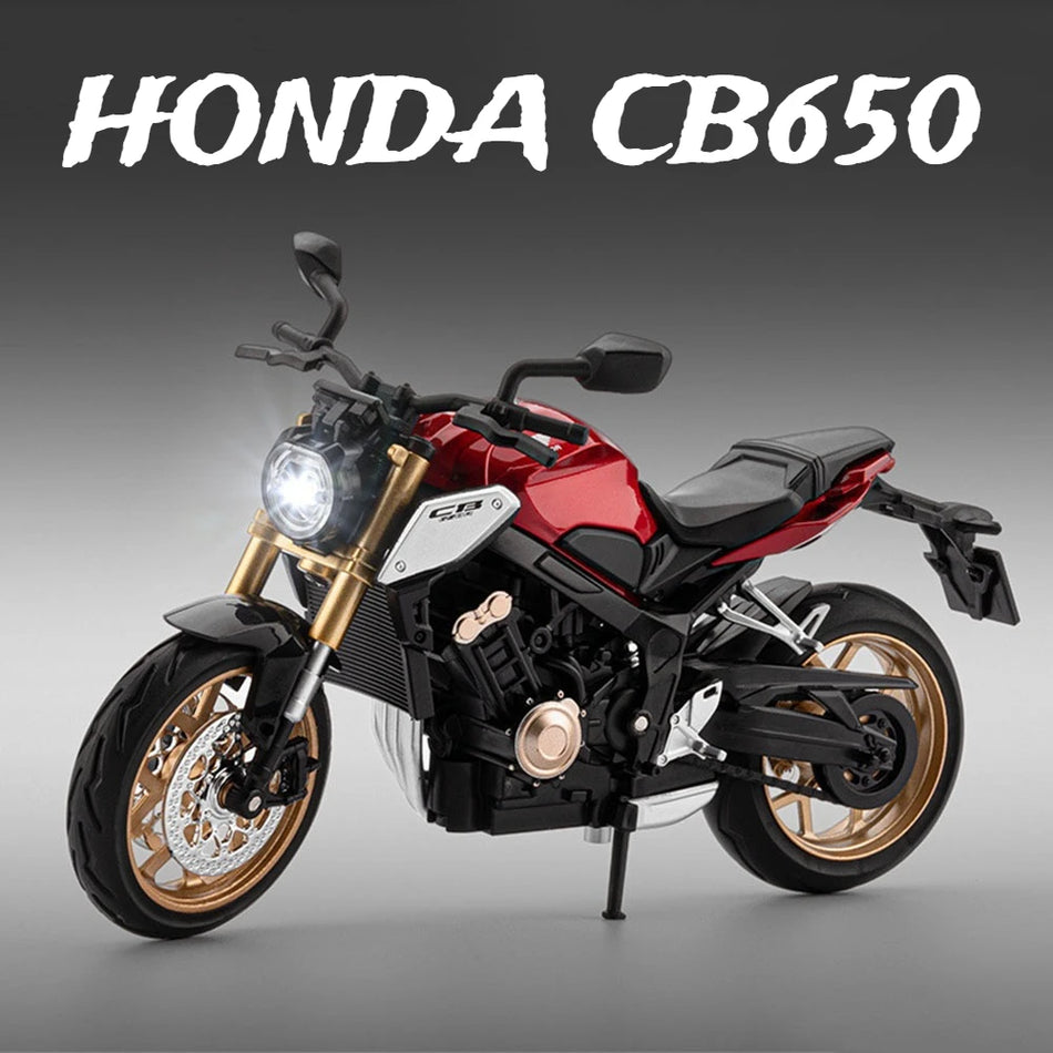 Modelo de motocicleta de aleación fundida a presión para Honda CB650 a escala uno doce.