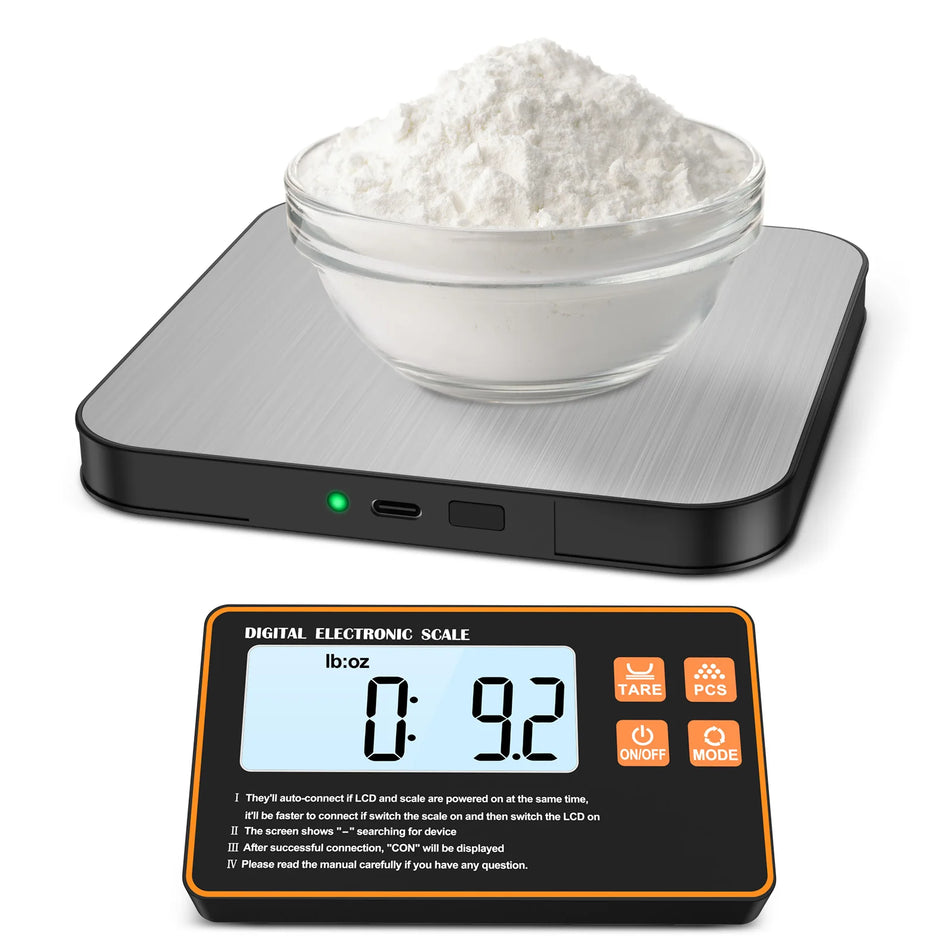 Drahtlose Magnetische Digitale Küchenwaage 15kg mit Fern-LCD-Display zum Backen