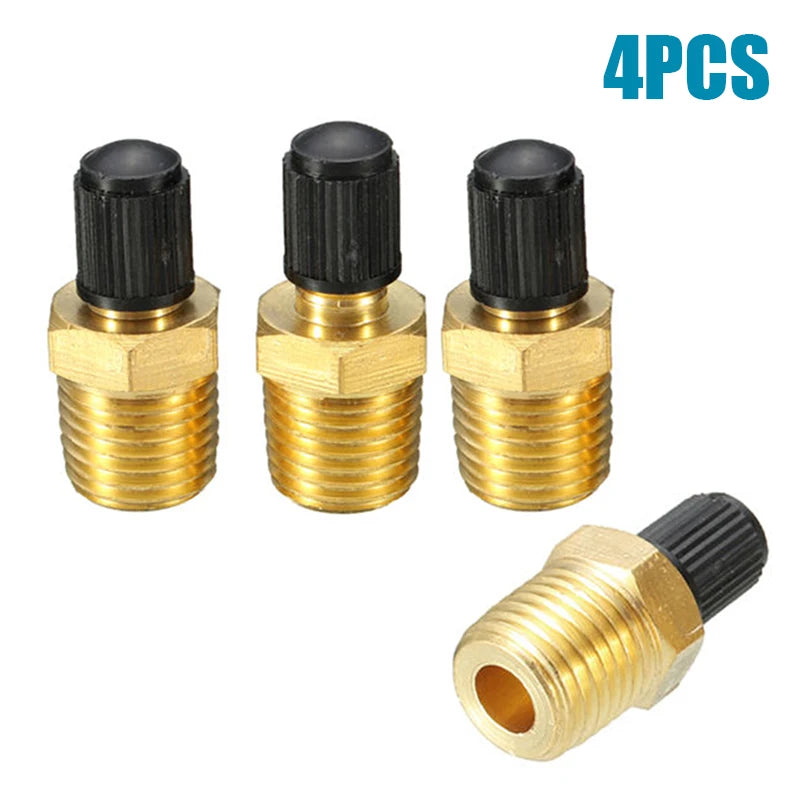 Ensemble de vannes de remplissage de réservoir en laiton massif, 4 pièces, 1/4 po NPT MPT pour compresseur d'air