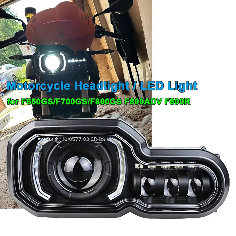 Motorcycle LED Headlight Hi Low Beam DRL for BMW F650GS F700GS F800GS F800ADV F800R by InterCyprus Trading Ltd