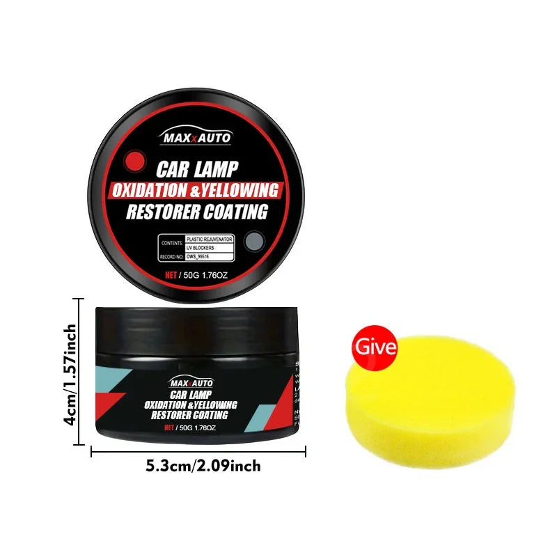 Car Headlight Restoration Kit - Polish &amp; UV Shield for Clear Lens black / 5PCS