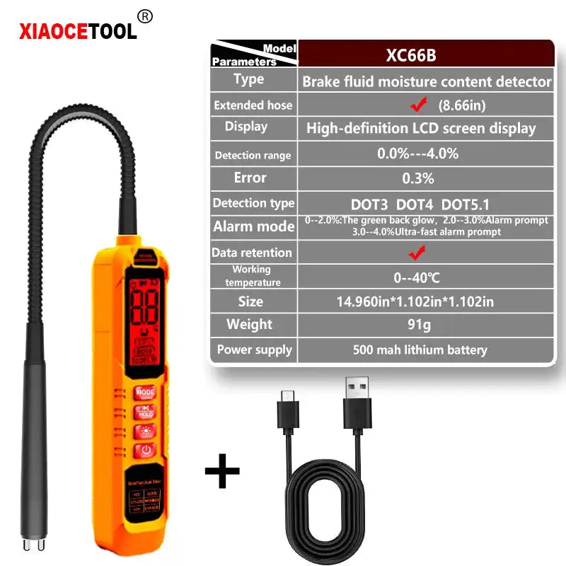 Xiaocetool 5 LED Brake Fluid Tester Pen DOT3 DOT4 DOT5.1 XC66B