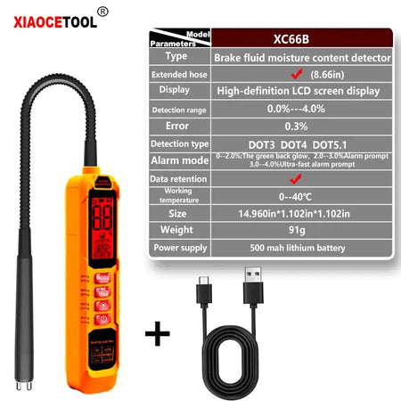 Xiaocetool 5 LED Brake Fluid Tester Pen DOT3 DOT4 DOT5.1 XC66B