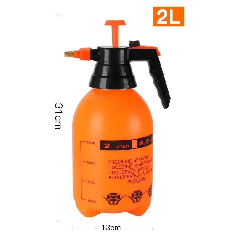 Multi-Size Pressurised Spray Pot for Car Washing and Gardening 2L Orange