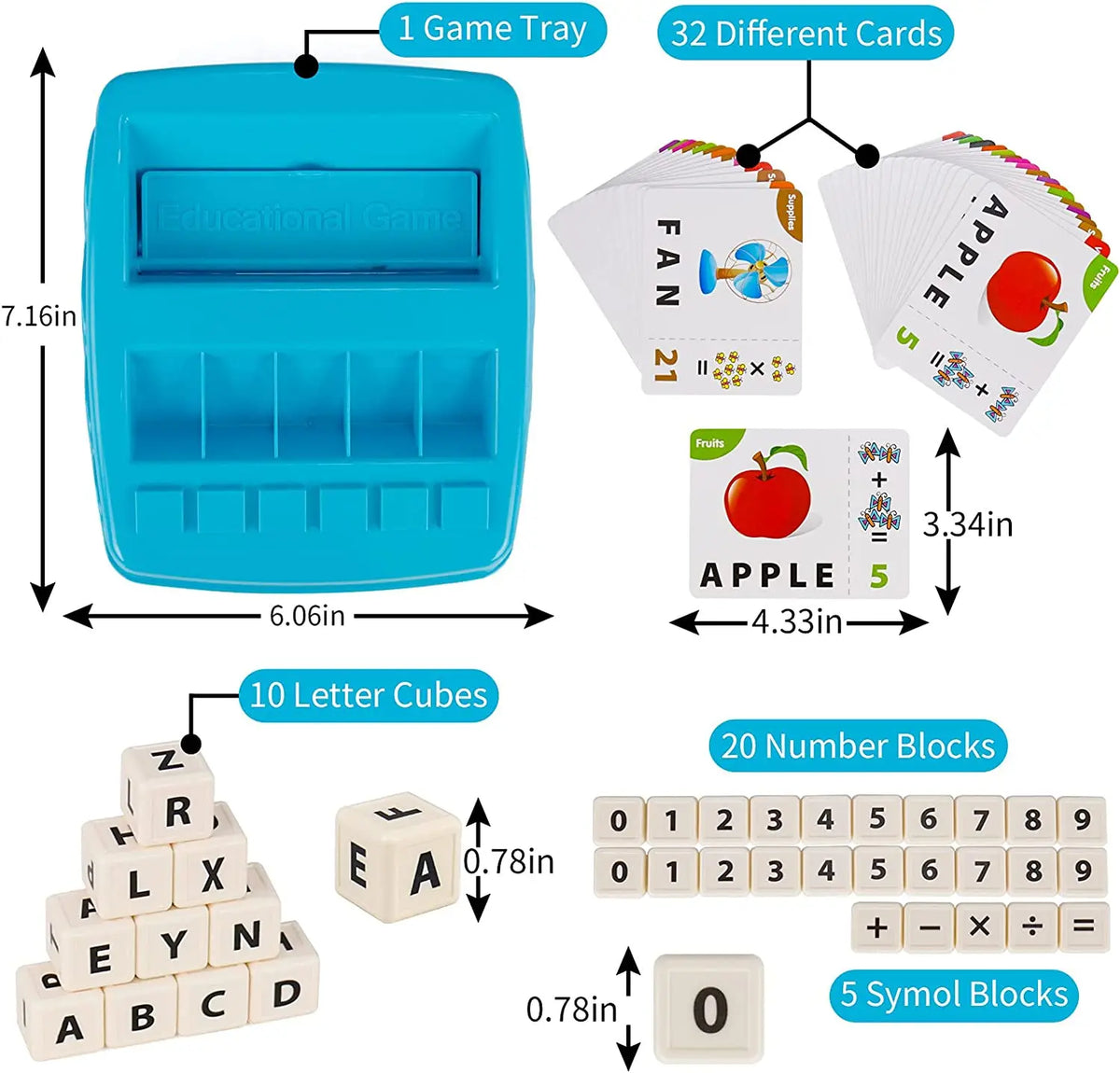 Educational Alphabet and Math Game Toys for Kids Ages 4-12 &ndash; Fun Learning Tools for Boys and Girls