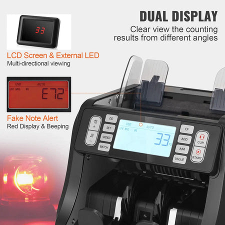 Money Counter 1200 Pcs Min With UV MG IR Detector