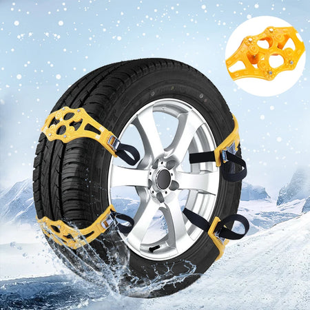 4Pcs Car Snow Chains &ndash; TPU Snow Chains For Low Temps