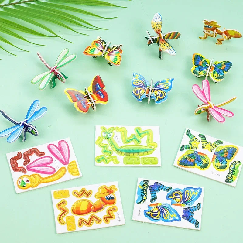 3D Animal Foam Puzzle Educational Toys for Kids - Perfect for Birthday Parties, Classroom Rewards, and Goodie Bags (12-24pcs/Bag)