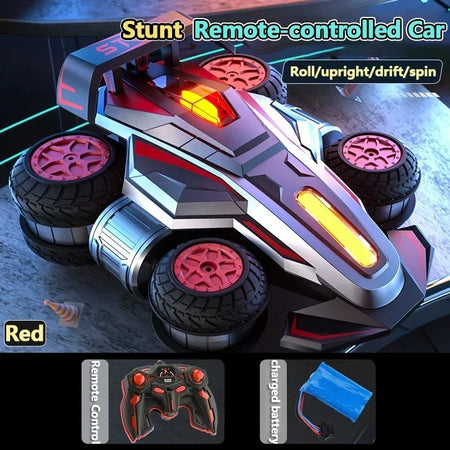 RC Stunt Car Double Sided Flip &ndash; 360 Degree Rotation Red