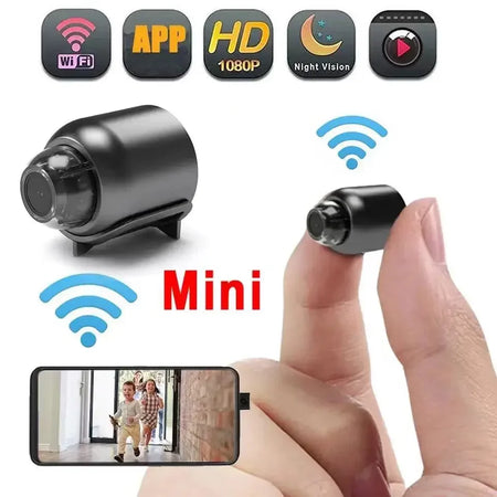 1080P Mini WiFi Camera with HD Night Vision - Ideal for Home Security &amp; Monitoring