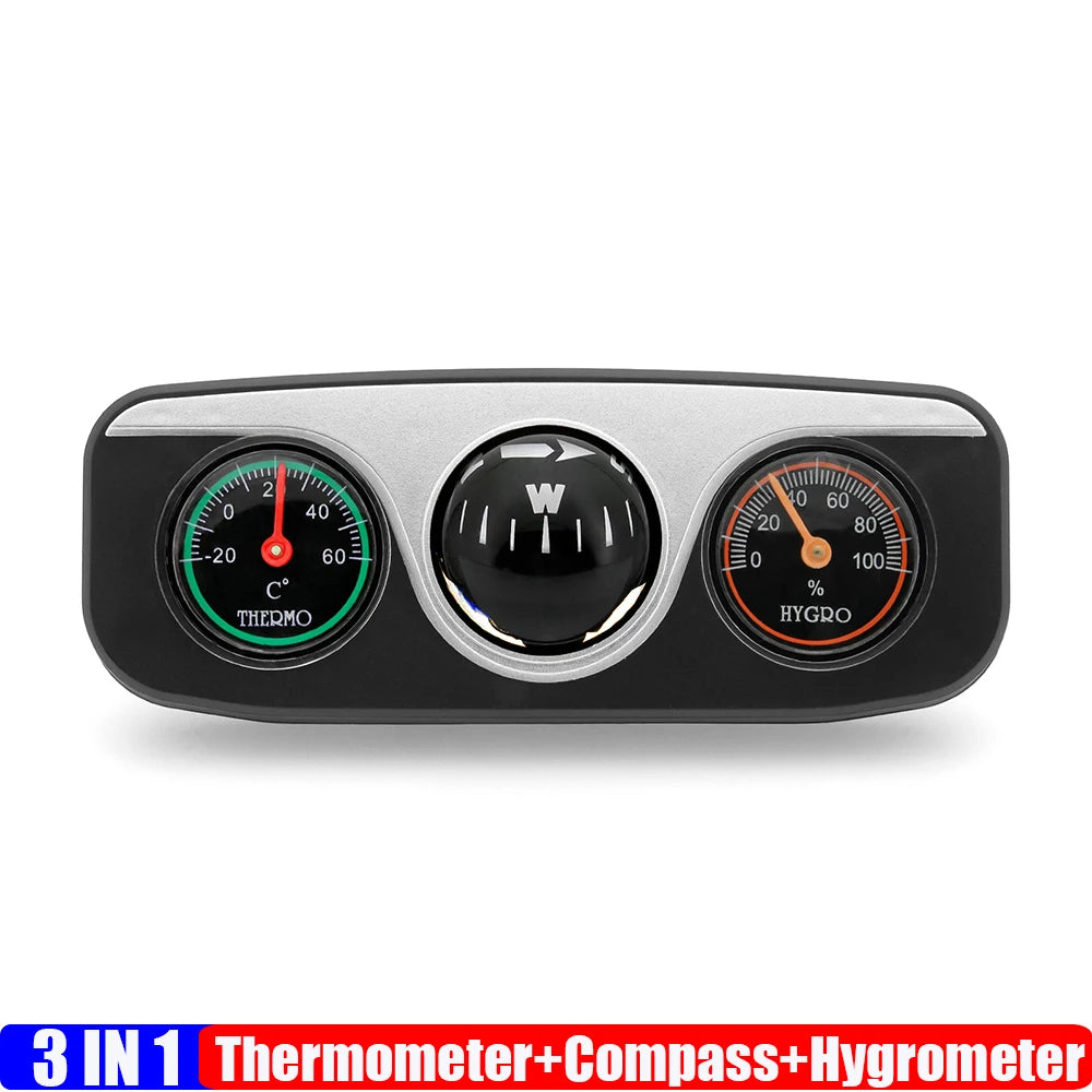 Car Compass 3 in 1 Ball &ndash; Digital Thermometer Hygrometer compass
