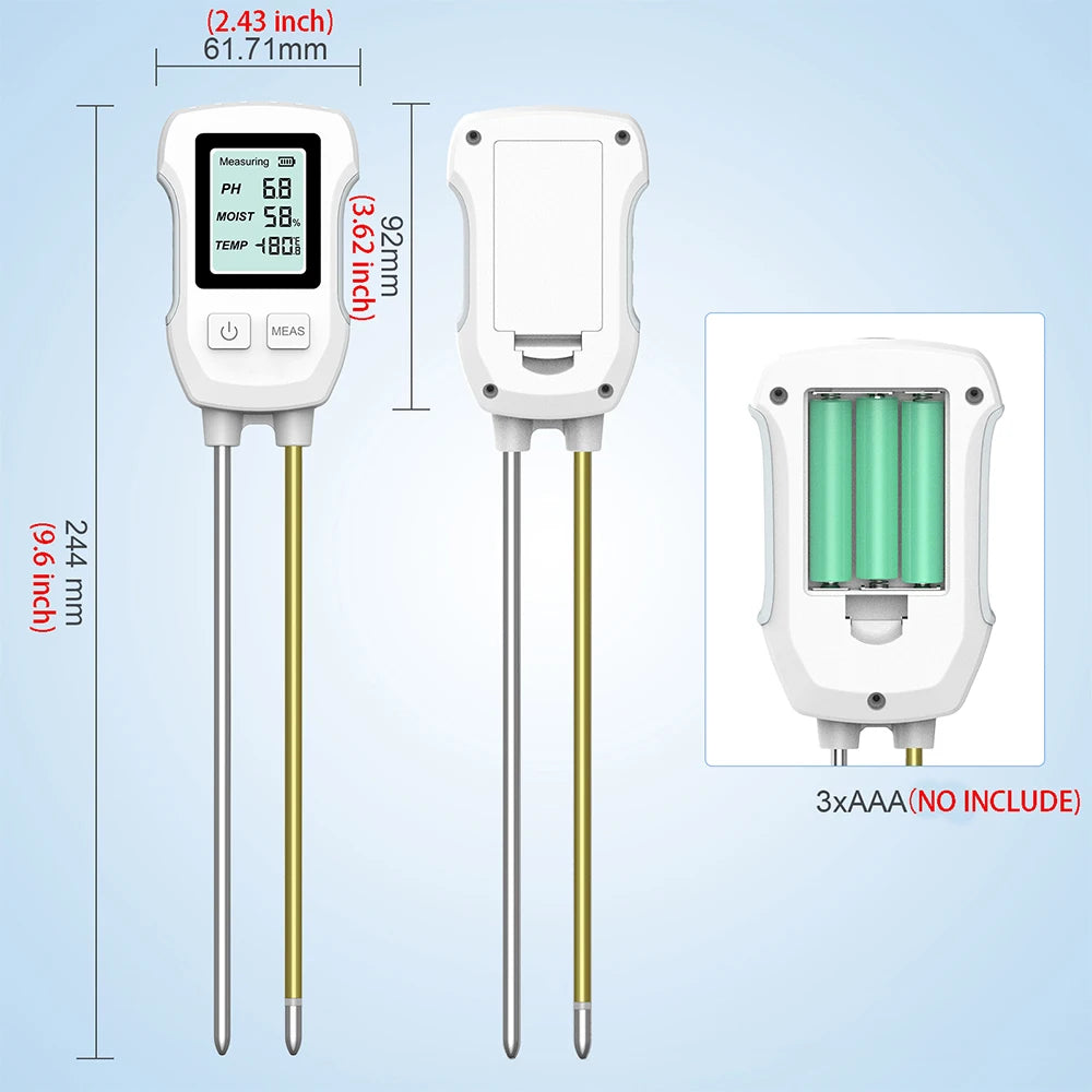 3 in 1 Soil Tester &ndash; Accurate PH Moisture and Temperature Measurement